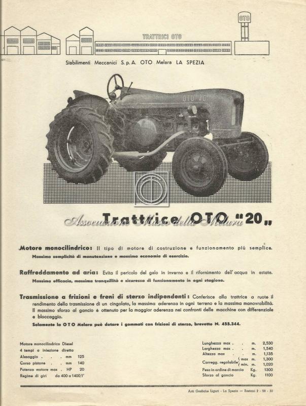 Trattrice OTO 20 - Scheda prodotto