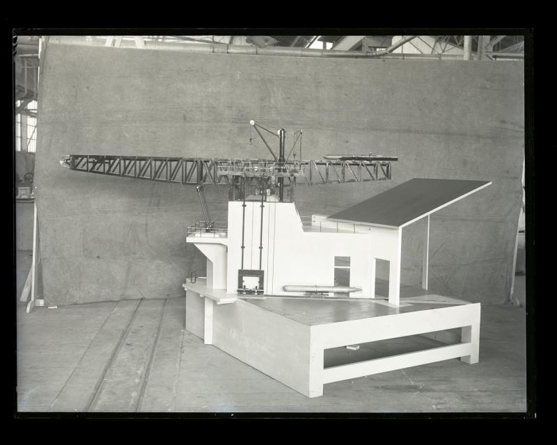 Modellino della catapulta per il collaudo degli aviosiluri del silurificio Whitehead di Fiume