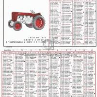 Calendario tascabile promozionale 1959 - Trattrici OTO