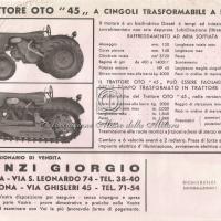 Trattore OTO "45" a cingoli trasformabile a ruote